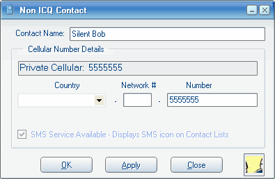 Non ICQ Contact Adding friend