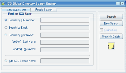 ICQ Global Directory Search
