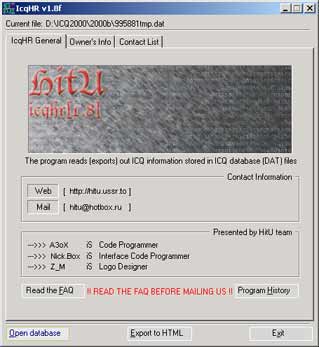 ICQ History Reader v1.8f