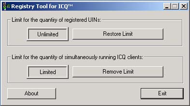 ICQ registry tool